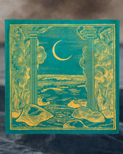 Load image into Gallery viewer, The Somnia Tarot: Spread Cloth "The Priestess" - Teal or Black