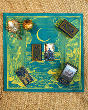 Load image into Gallery viewer, The Somnia Tarot: Spread Cloth "The Priestess" - Teal or Black