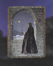 Load image into Gallery viewer, Woven Throw Blanket - “Two of Wands” - 37 x 52 inches