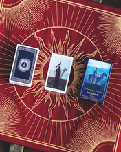 Load image into Gallery viewer, The Somnia Tarot Spread Cloth - "The Sun" - 100% Cotton - 21.5 x 21.5 inches