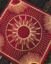 Load image into Gallery viewer, The Somnia Tarot Spread Cloth - &quot;The Sun&quot; - 100% Cotton - 21.5 x 21.5 inches
