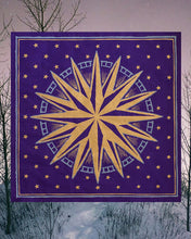 Load image into Gallery viewer, The Somnia Tarot Spread Cloth - &quot;The Star&quot; - 100% Cotton - 21.5 x 21.5 inches
