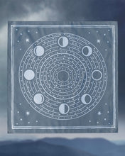 Load image into Gallery viewer, The Somnia Tarot Spread Cloth - &quot;The Moon&quot; - 100% Cotton - 21.5 x 21.5 inches
