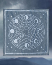 Load image into Gallery viewer, The Somnia Tarot Spread Cloth - "The Moon" - Black or Gray