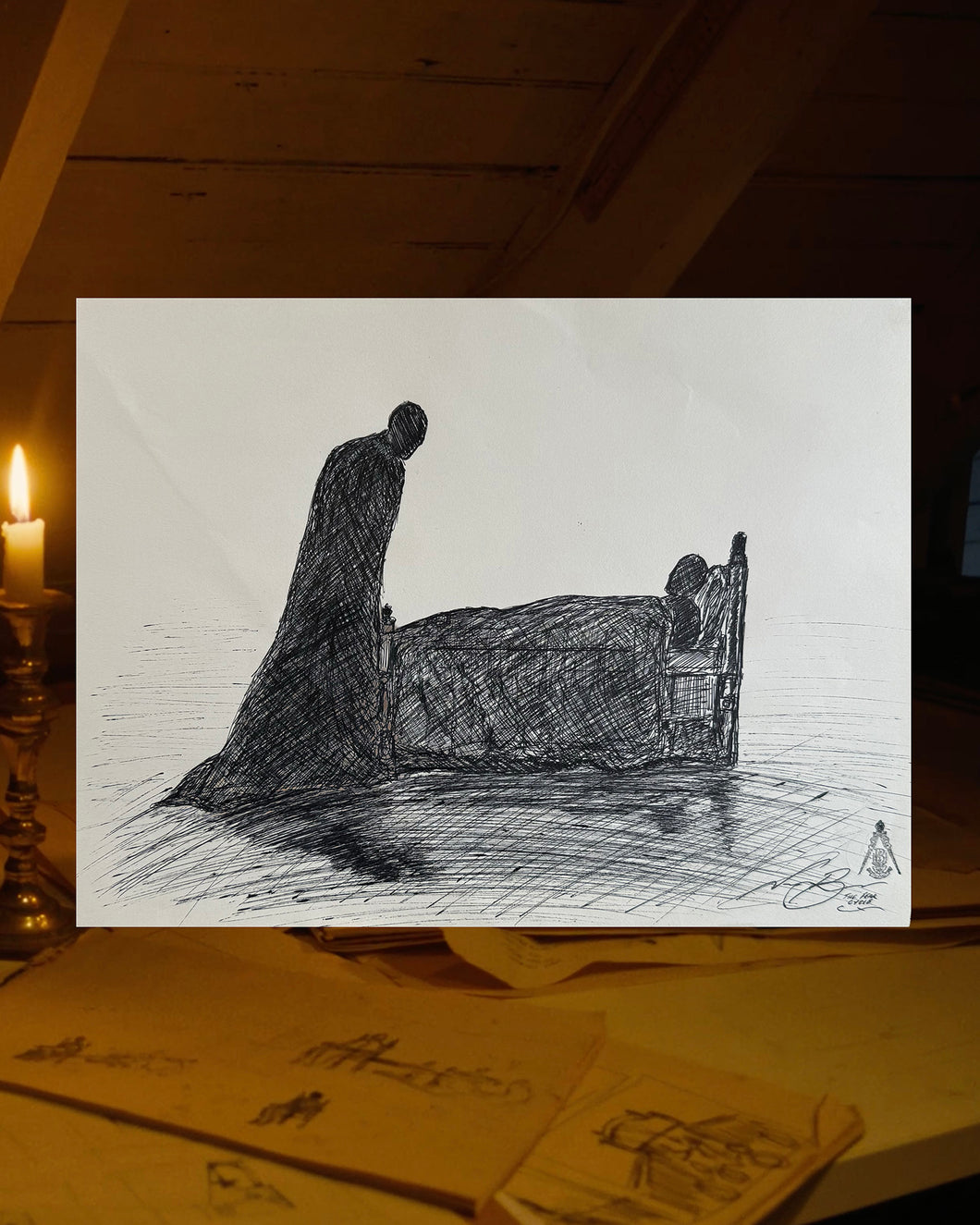 ~The Somnia Tarot - 'The Fear Cycle' Concept Sketch - Somnia Artifacts
