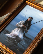 Load image into Gallery viewer, ~The Somnia Tarot - &#39;Two of Swords&#39; 24kt Gold Leaf Embellished Print - Somnia Artifacts
