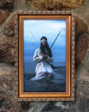 Load image into Gallery viewer, ~The Somnia Tarot - &#39;Two of Swords&#39; 24kt Gold Leaf Embellished Print - Somnia Artifacts
