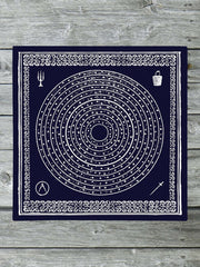 The Somnia Tarot Spread Cloth - "The Signature" - 100% Cotton - 21.5 x 21.5 inches